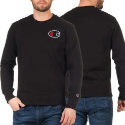 Bluza męska klasyczna Champion 214189-S20-KK001. Czarne bluzy z kapturem męskie CHAMPION, m, z bawełny. Za 119.00 zł.