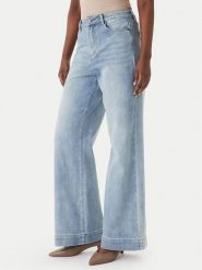 Eleh Jeansy EL112 Niebieski Wide Leg. Niebieskie jeansy damskie Eleh. Za 512.99 zł.