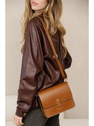 Lia Biassoni Skórzana torebka w kolorze jasnobrązowym - 22 x 19 x 7 cm rozmiar: onesize. Brązowe torebki klasyczne damskie Lia Biassoni, bez wzorów, z materiału, bez dodatków. Za 327.10 zł.