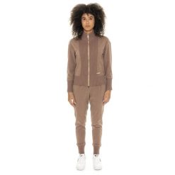 Bluza zimowa Leone 1947 Warm Touch Damen,Reißverschluss und Strickeinsätzen. Brązowe bluzy bez kaptura damskie LEONE 1947 APPAREL. Za 206.29 zł.