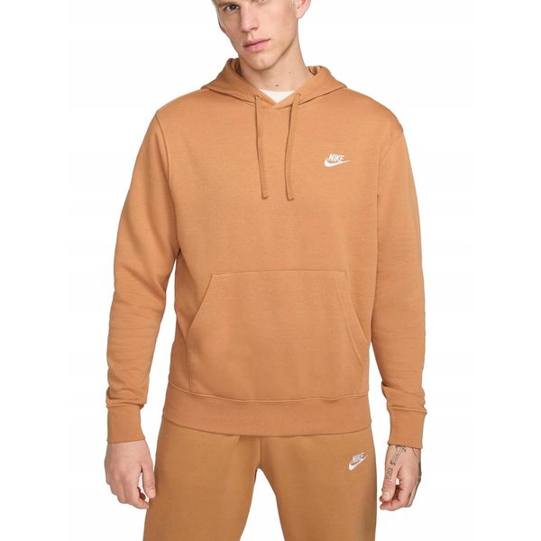 Bluza na co dzień męska NIKE SPORTSWEAR CLUB z kapturem. Brązowe bluzy z kapturem męskie Nike, m. Za 294.00 zł.
