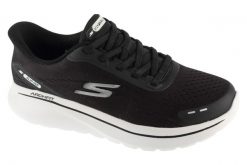 Buty sportowe Sneakersy męskie, Go Walk Arch Fit N-Joy. Czarne buty sportowe na co dzień męskie Skechers, z materiału, bez zapięcia, trekkingowe. Za 449.99 zł.
