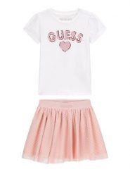 Guess Komplet t-shirt i spódniczka K6RG09 K6YW0 Kolorowy Regular Fit. Koszulki dziewczęce Guess, z aplikacjami, z bawełny, bez ramiączek. Za 239.99 zł.