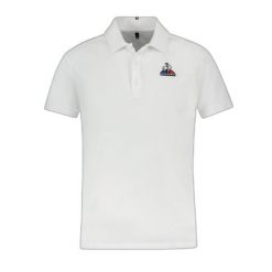 Koszulka polo do tenisa męska ESS Polo SS N°2 M. Białe koszulki polo męskie Le Coq Sportif, m, bez wzorów, z bawełny, bez ramiączek. Za 290.00 zł.