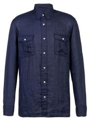 Herrlicher Koszula "Branson" w kolorze granatowym rozmiar: S. Niebieskie koszule męskie Herrlicher, s, bez wzorów, bez kołnierzyka, bez ramiączek. Za 173.99 zł.