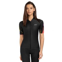 Damska koszulka rowerowa z krótkim rękawem Kolarstwo Siroko M2 Aquarelle. Czarne topy sportowe damskie SIROKO, na lato, m, bez wzorów, z elastanu, bez ramiączek. W wyprzedaży za 254.60 zł.