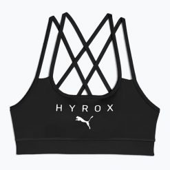 Biustonosz treningowy PUMA Hyrox Move Strappy black. Czarne biustonosze sportowe damskie Puma, bez wzorów. Za 129.99 zł.