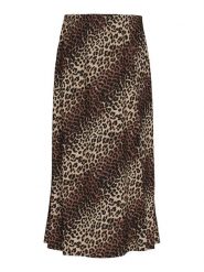 Pieces Spódnica midi Nya 17147811 Brązowy Regular Fit. Brązowe spódniczki damskie Pieces, l, bez wzorów, z wiskozy, midi. Za 99.99 zł.