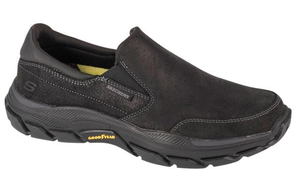 Buty trekkingowe męskie Skechers Respected Calum. Czarne buty trekkingowe męskie Skechers, z materiału, bez zapięcia, trekkingowe. Za 379.99 zł.