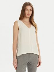 Marella Top Ginnico 2515161051 Écru Regular Fit. Topy damskie Marella, bez wzorów, z jedwabiu, bez kołnierzyka. Za 299.99 zł.