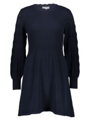 Vila Sukienka "Vilowen" w kolorze granatowym rozmiar: XS. Niebieskie sukienki damskie Vila, xs, bez wzorów, z bawełny, bez kołnierzyka, bez ramiączek, midi. Za 130.99 zł.