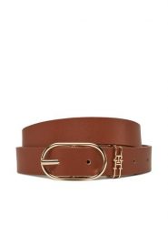 Tommy Hilfiger Pasek Damski Feminine 2.5 AW0AW17494 Brązowy. Brązowe paski damskie Tommy Hilfiger, bez wzorów, ze skóry. Za 189.99 zł.