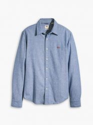 Levi's Koszula - Slim fit - w kolorze błękitnym rozmiar: L. Niebieskie koszule męskie Levi's, l, bez wzorów, z bawełny, bez kołnierzyka, bez ramiączek. Za 107.37 zł.