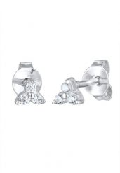 Elli Damskie kolczyki sztyfty trójkątne Trójca z kryształami sześciennymi w pozłacanym srebrze próby 925 Sterling Silver Kolczyki 1 ct. Szare kolczyki damskie Elli, z cyrkonią, pozłacane, na sztyftcie. Za 248.99 zł.