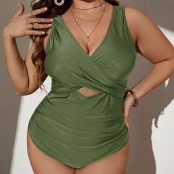 Jednoczęściowy strój kąpielowy z marszczeniem na plażę i basen Sumanda. Czarne stroje jednoczęściowe damskie Intica, xl, bez wzorów. Za 169.00 zł.