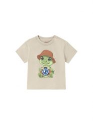 Mayoral T-Shirt 1016 Beżowy Regular Fit. Brązowe t-shirty chłopięce Mayoral, bez wzorów, z bawełny, bez ramiączek. Za 69.99 zł.