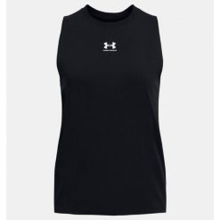 Top damski Under Armour Campus Muscle Tank. Czarne topy damskie Under Armour, m, bez wzorów, bez kołnierzyka. Za 84.99 zł.