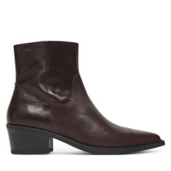 Botki Vagabond Shoemakers. Brązowe botki damskie Vagabond Shoemakers, bez obcasa, na płaskiej podeszwie, bez zapięcia. Za 759.99 zł.