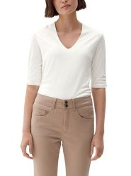 S.Oliver Bluzka w kolorze białym rozmiar: 34. Białe bluzki damskie S.Oliver, s, bez wzorów, z wiskozy, bez kołnierzyka, bez ramiączek. Za 86.99 zł.