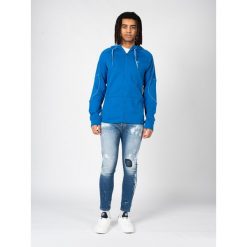 Bluza trekking męska Training-Roviogo. Niebieskie bluzy z kapturem męskie Fila, m, z bawełny. Za 313.00 zł.