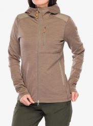 Bluza rozpinana damska Fjallraven Keb Fleece Hoodie. Brązowe bluzy z kapturem damskie Fjällräven, s, z elastanu. Za 912.99 zł.