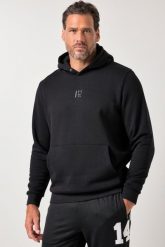 Męska Bluza z kapturem fitness kaptur kieszeń kangurka nadruk na plecach. Czarne bluzy sportowe męskie JAY-PI, bez wzorów, z bawełny, sportowe, bez kołnierzyka, bez ramiączek. Za 349.99 zł.