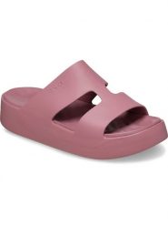 Crocs Klapki "Getaway Platform" w kolorze różowym rozmiar: 36/37. Różowe klapki damskie Crocs, bez wzorów, bez obcasa, na platformie. Za 114.71 zł.