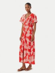 LOLA CASADEMUNT Sukienka letnia LS2616137 Czerwony jasny Regular Fit. Czerwone sukienki damskie lola casademunt, na lato, l, bez wzorów, z wiskozy, bez kołnierzyka, bez ramiączek. Za 543.99 zł.