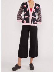 Blutsgeschwister Kardigan "Mingle Mangleartistic" w kolorze jasnoróżowo-czarnym rozmiar: M. Czarne kardigany damskie Blutsgeschwister, m, bez wzorów, z bawełny. Za 204.96 zł.