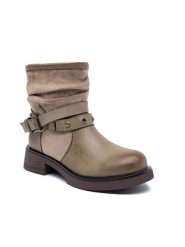 Foreverfolie Botki w kolorze khaki rozmiar: 39. Brązowe botki damskie Foreverfolie, bez obcasa, bez zapięcia. Za 158.10 zł.