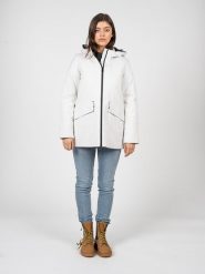 Geox Kurtka "Gendry" | W2621A T2940 | Kobieta | Biały. Białe kurtki damskie Geox, s, bez wzorów, z poliesteru, z kapturem. W wyprzedaży za 579.00 zł.