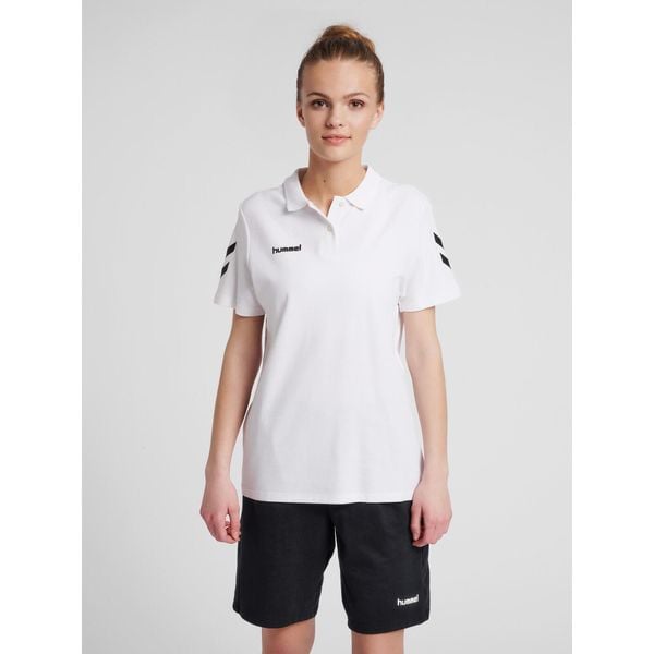 Koszulka tenisowa polo damska Hummel Go Cotton Polo Woman. Czerwone bluzki sportowe damskie HUMMEL, m, z bawełny, bez kołnierzyka, bez ramiączek. Za 129.00 zł.