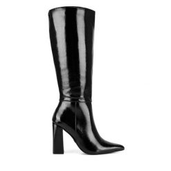 Kozaki Nine West. Czarne kozaki damskie Nine West, bez obcasa, na słupku. Za 329.99 zł.