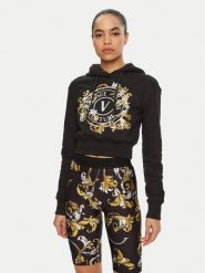 Versace Jeans Couture Bluza 78HAIC01 Czarny Regular Fit. Czarne bluzy bez kaptura damskie Versace Jeans Couture, m, z bawełny. Za 599.99 zł.