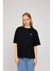 MAZINE Koszulka "Miki" w kolorze czarnym rozmiar: M. Czarne bluzki damskie MAZINE, m, bez wzorów, z bawełny, bez kołnierzyka. Za 74.11 zł.