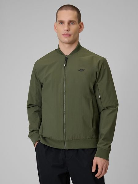 4F Kurtka przejściowa męska - khaki 3XL. Brązowe kurtki męskie 4f, m, bez wzorów, z materiału, sportowe, bez kaptura. Za 349.99 zł.