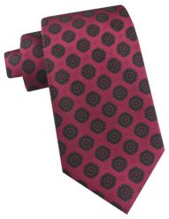 Krawat Męski - Angelo di Monti - Ciemna Malina w Duże Grochy. Czerwone krawaty i muchy męskie Angelo di Monti, bez wzorów, z tkaniny, eleganckie. Za 45.00 zł.
