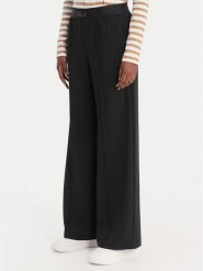 KARL LAGERFELD Spodnie materiałowe B1W10014 Czarny Relaxed Fit. Czarne spodnie materiałowe damskie Karl Lagerfeld, bez wzorów, z materiału. Za 849.99 zł.