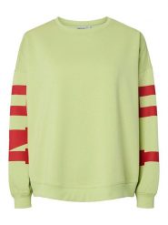 Pieces Bluza "Pcfany" w kolorze zielonym rozmiar: M. Zielone bluzy bez kaptura damskie Pieces, m. Za 83.03 zł.