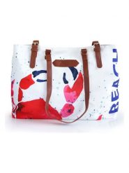 Anemoss Torba plażowa "Crab" w kolorze biało-czerwono-niebieskim - 27,9 x 50,8 cm rozmiar: onesize. Białe torebki klasyczne damskie Anemoss, bez wzorów, z materiału, bez dodatków. Za 100.52 zł.