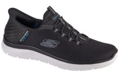 Buty do chodzenia męskie Skechers Summits High Range. Czarne buty sportowe na co dzień męskie Skechers, z materiału, bez zapięcia, trekkingowe. Za 329.99 zł.