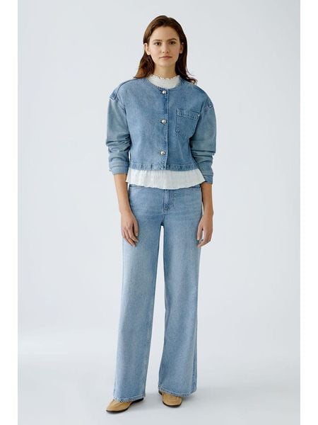 Oui Kurtka dżinsowa w kolorze błękitnym rozmiar: 38. Niebieskie kurtki damskie Oui, bez wzorów, bez kaptura. Za 170.87 zł.