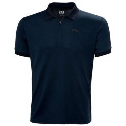 Koszulka polo z zamkiem błyskawicznym 1/2 Helly Hansen HP. Niebieskie koszulki polo męskie Helly Hansen, m, bez wzorów, z materiału, bez ramiączek. Za 366.65 zł.