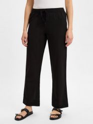 Neo Noir Lniane spodnie - Sonar Linen Kobiety Bawełna czarny, 36. Czarne spodnie materiałowe damskie Neo Noir, bez wzorów, z bawełny. Za 299.95 zł.