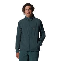 Kurtka wodoodporna Mountain Hardwear Sender™. Czarne kurtki męskie MOUNTAIN HARDWEAR, bez wzorów, sportowe, bez kaptura. W wyprzedaży za 299.40 zł.