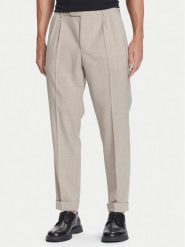 BOSS Spodnie materiałowe C-Perin-DPL 50545822 Beżowy Tapered Fit. Brązowe spodnie materiałowe męskie Boss, bez wzorów, z materiału. Za 699.99 zł.