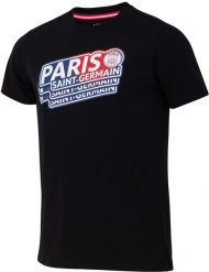 Koszulka męska PSG. Czarne t-shirty sportowe męskie PSG, m, z bawełny, bez ramiączek, do piłki nożnej. Za 129.99 zł.