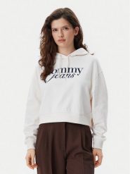 Tommy Jeans Bluza Script DW0DW20306 Beżowy Relaxed Fit. Brązowe bluzy bez kaptura damskie Tommy Jeans, xs, z bawełny. Za 229.99 zł.