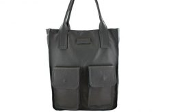 Shopperka skórzana BARBERINI'S 952-28 c. szara. Szare shopper bag damskie Barberinis, bez wzorów, ze skóry, małe, bez dodatków. Za 339.99 zł.