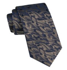 Elegancki i Modny Krawat Jedwabny - Alties - Odcienie Brązu i Złota. Żółte krawaty i muchy męskie Alties, bez wzorów, z jedwabiu, eleganckie. Za 115.00 zł.